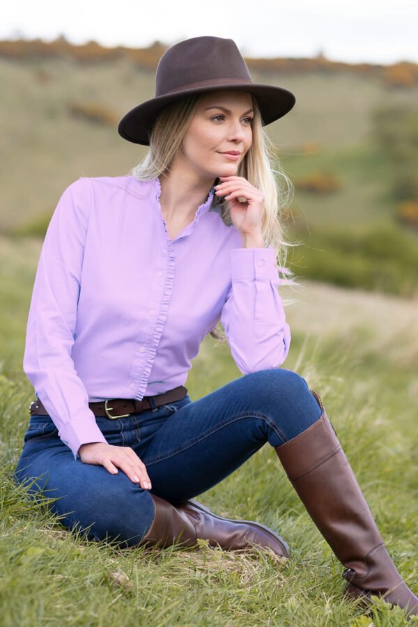 Ladies Blouse Cotton Ruffled - Image 7